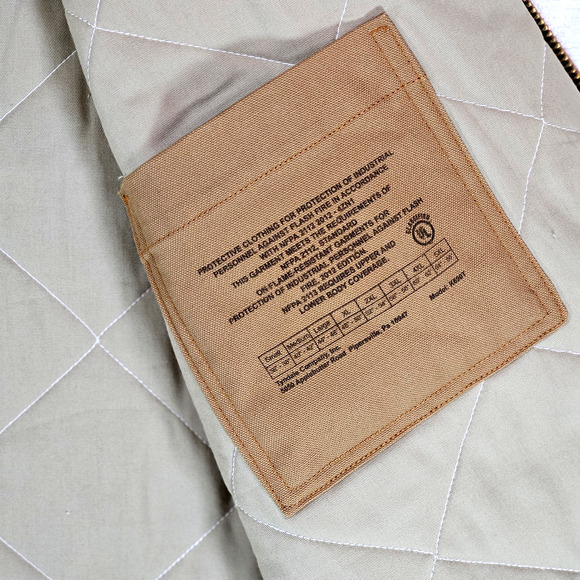 Tyndale FR Quilted Canvas Vest Sz XL K690T Brown Tan Cat 4 Cal 43 NFPA 2112 NWT - Picture 8 of 11